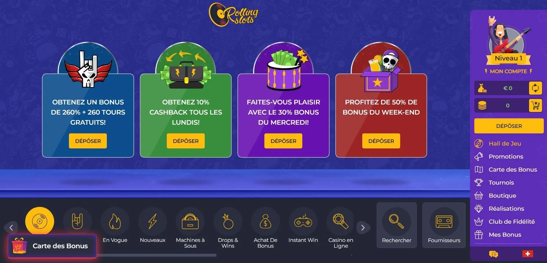Rolling Slots Casino Rolling Slots Casino Page Accueil